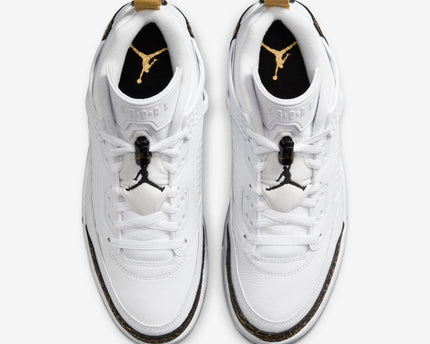 Men's Jordan Spizike Low White Metallic Gold Shoes