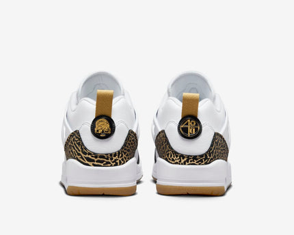 Men's Jordan Spizike Low White Metallic Gold Shoes