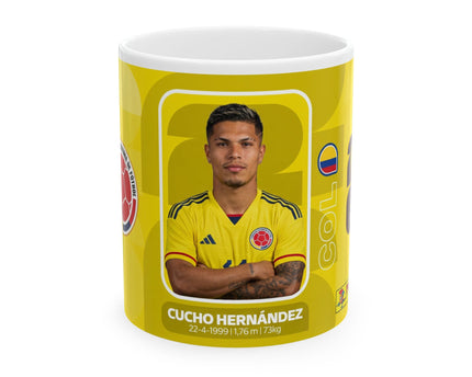 Colombian Soccer Player Cucho Hernandez Ceramic Mug World Cup 2026