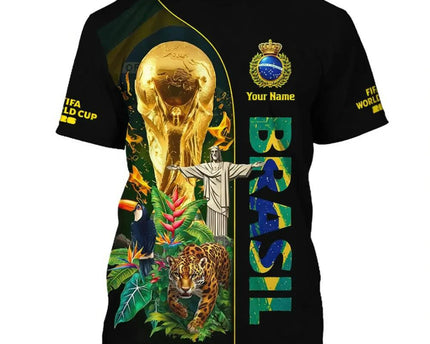 Personalized Brazil FIFA World Cup 2026 T-Shirt Brazil National Team Clothing Unique Fan Gear