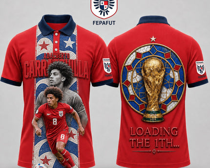 Panama World Cup 2026 Superstar 3D Printed Polo Shirt – Red