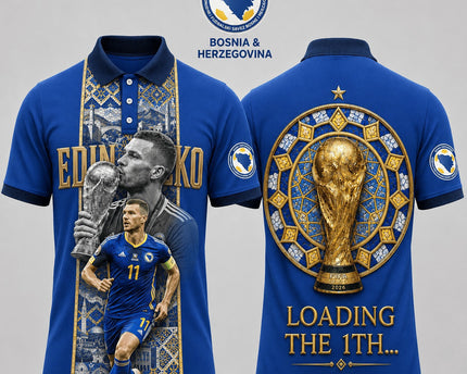 Bosnia And Herzegovina World Cup 2026 Superstar 3D Printed Polo Shirt – Blue