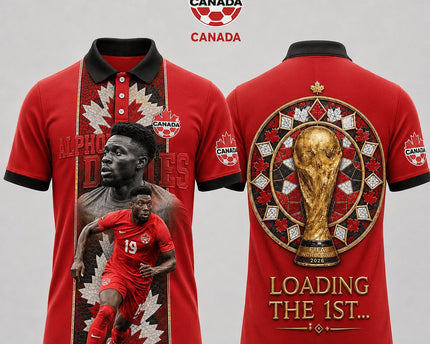 Canada World Cup 2026 Superstar 3D Printed Polo Shirt – Red