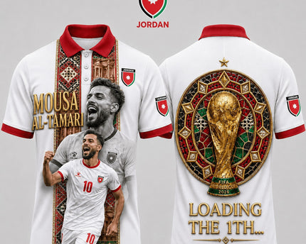 Jordan World Cup 2026 Superstar 3D Printed Polo Shirt – White