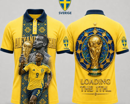 Sweden World Cup 2026 Superstar 3D Printed Polo Shirt – Yellow