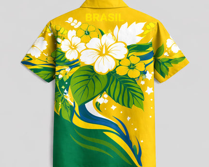 Brazil World Cup 2026 Floral Hawaiian Shirt