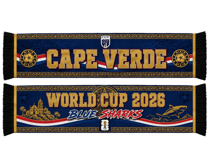 Cape Verde World Cup 2026 Both Side Pattern Fully Printed Fan Scarf – Match Day Fan Gear