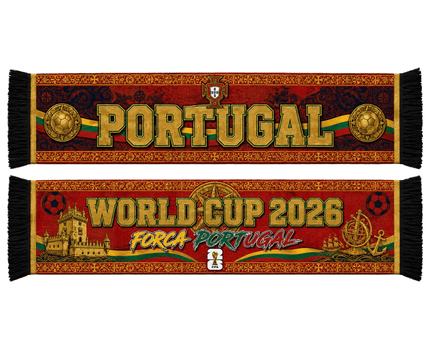 Portugal World Cup 2026 Both Side Pattern Fully Printed Fan Scarf – Match Day Fan Gear