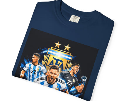 Argentina Soccer Players T-Shirt, 2026 World Cup Back Print, Argentina Flag