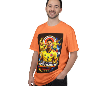Colombia Seleccion Soccer Player Poster T-Shirt, 2026 World Cup Back Logo,Colombia Flag
