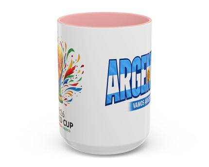 Argentina Vamos Argentina Mug , Accent Coffee Mug, Flag Text Design