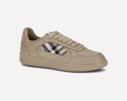 Men’s Burberry Leather Check Terrace Beige Sneakers