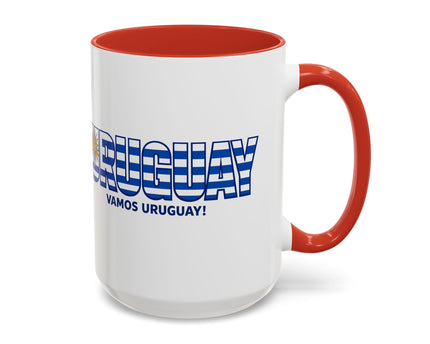 Uruguay Vamos Uruguay Mug, Accent Coffee Mug, Soccer World Cup, Gift for Dad