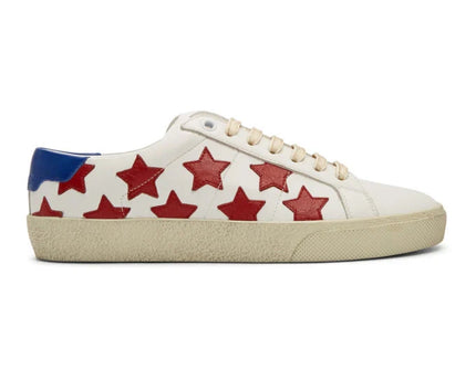 Men's Saint Laurent Court Classic SL06 Red Stars Sneakers