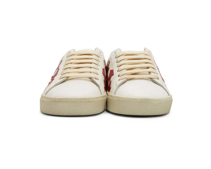 Men's Saint Laurent Court Classic SL06 Red Stars Sneakers