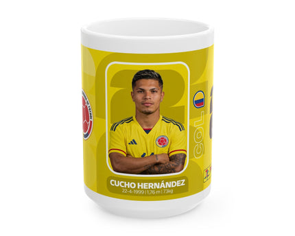 Colombian Soccer Player Cucho Hernandez Ceramic Mug World Cup 2026