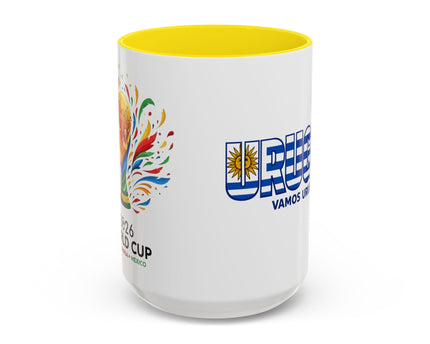 Uruguay Vamos Uruguay Mug, Accent Coffee Mug, Soccer World Cup, Gift for Dad