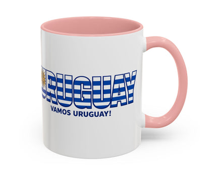 Uruguay Vamos Uruguay Mug, Accent Coffee Mug, Soccer World Cup, Gift for Dad