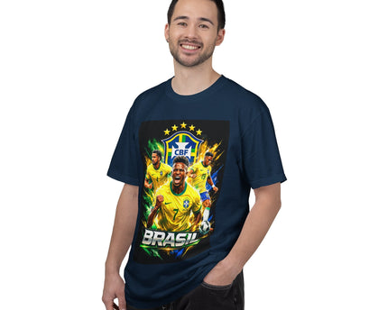 Brazil Soccer Players T-Shirt, 2026 World Cup Back Design, Brasil Flag