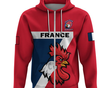 Custom France Rugby 7s Sporty Style Hoodie