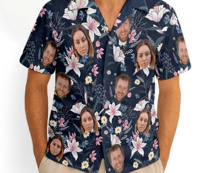Custom Photo With Beloved Ones - Personalized Customized Hawaiian shirt