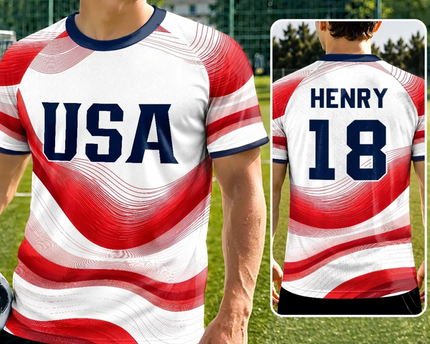 Personalized USA Soccer Jersey Shirt for Men, Custom Name and Number USA 2026 Football Jersey, Birthday Gift for Soccer Lovers, Sports Fans, Unstoppable On The Field
