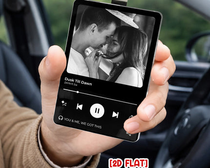 Custom Music Photo Couple Custom Photo - Personalized Car Visor Clip - Special Gift For Couple, Him, Her