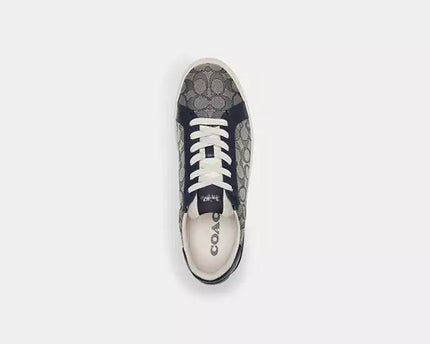 Men's Coach Clip Low-Top Skateboard Blue Sneakers