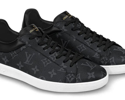 Men's Louis Vuitton Luxembourg Trainer Black Logo Monogram Sneakers