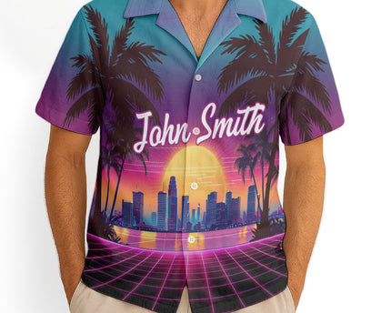 Custom Photo Sunset Pop - Personalized Customized Hawaiian shirt