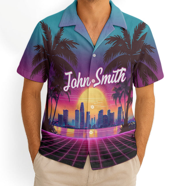 Custom Photo Sunset Pop - Personalized Customized Hawaiian shirt