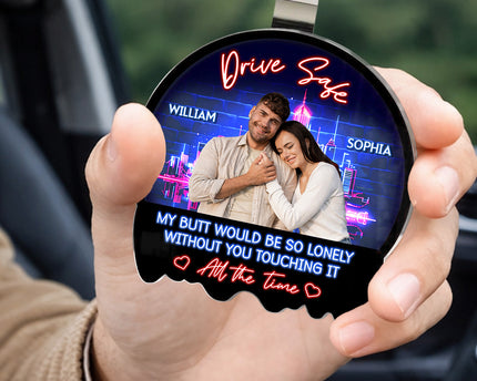 Custom Photo I Love You - Personalized Car Visor Clip - Special Gift For Couple, Him, Her
