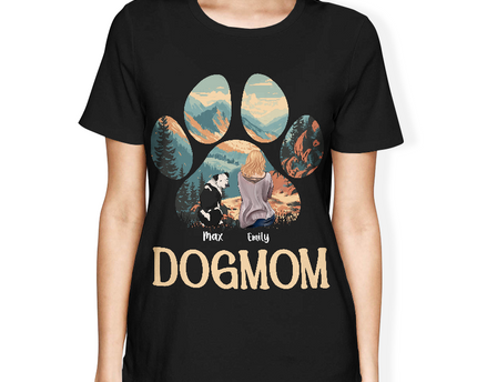 Dog Mom Personalized Custom T-Shirt Gift For Dog Lovers