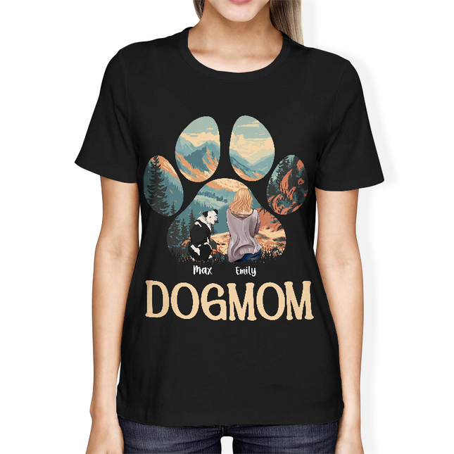 Dog Mom Personalized Custom T-Shirt Gift For Dog Lovers