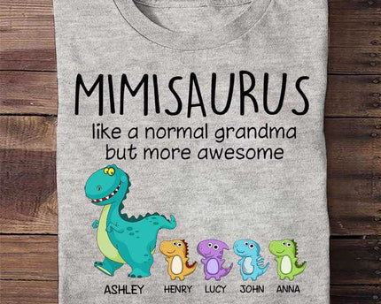 Grandmasaurus And Kids Personalized Shirt