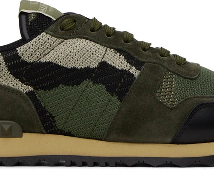 Men's Valentino Garavani Rockrunner Olive Beige Sneakers