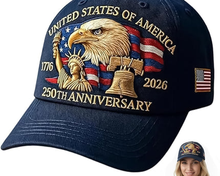 Bald Eagle United States Of America 250th Anniversary Embroidered Cap