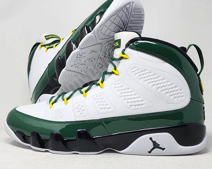 Men's Nike Air Jordan 9 Oregon Ducks Shoes