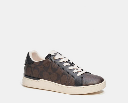 Men's Coach Clip Low-Top Skateboard Mahogany Black Sneakers
