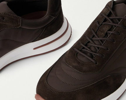 Men's Clothbase Loro Piana Brown Sneakers
