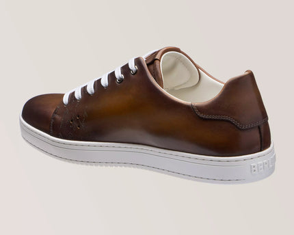 Men's Berluti Playtime Scritto Venezia Leather Brown Sneakers
