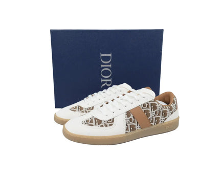 Men's Dior B01 Matchpoint White And Brown Print Sneakers