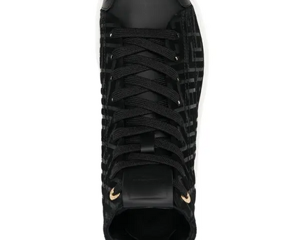 Men's Balmain B-court High-Top Black Sneaker
