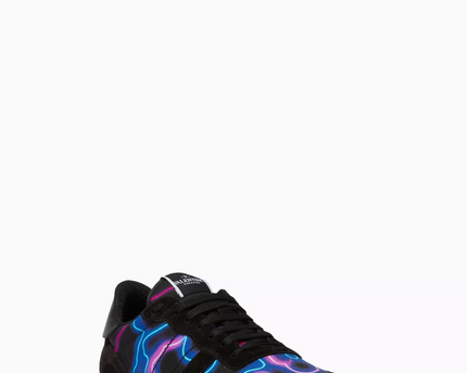 Men's Valentino Camo Rock Runners Neon Sneakers