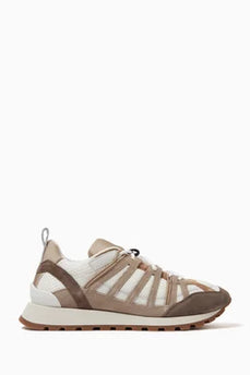 Men’s Brunello Cucinelli Mesh Brown Sneakers