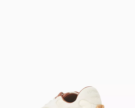 Men’s Bottega Veneta Orbit Flash Suede-Trimmed White Sneakers