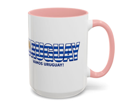 Uruguay Vamos Uruguay Mug, Accent Coffee Mug, Soccer World Cup, Gift for Dad