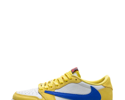 Men's Travis Scott x Air Jordan 1 Retro Low ‘ Canary ' Shoes