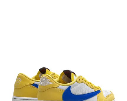 Men's Travis Scott x Air Jordan 1 Retro Low ‘ Canary ' Shoes