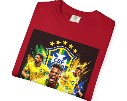 Brazil Soccer Players T-Shirt, 2026 World Cup Back Design, Brasil Flag